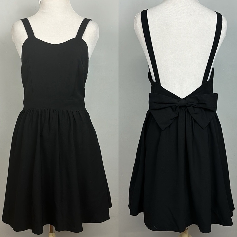 Tea & Cup Coquette Open Back Bow Mini Dress Sz M